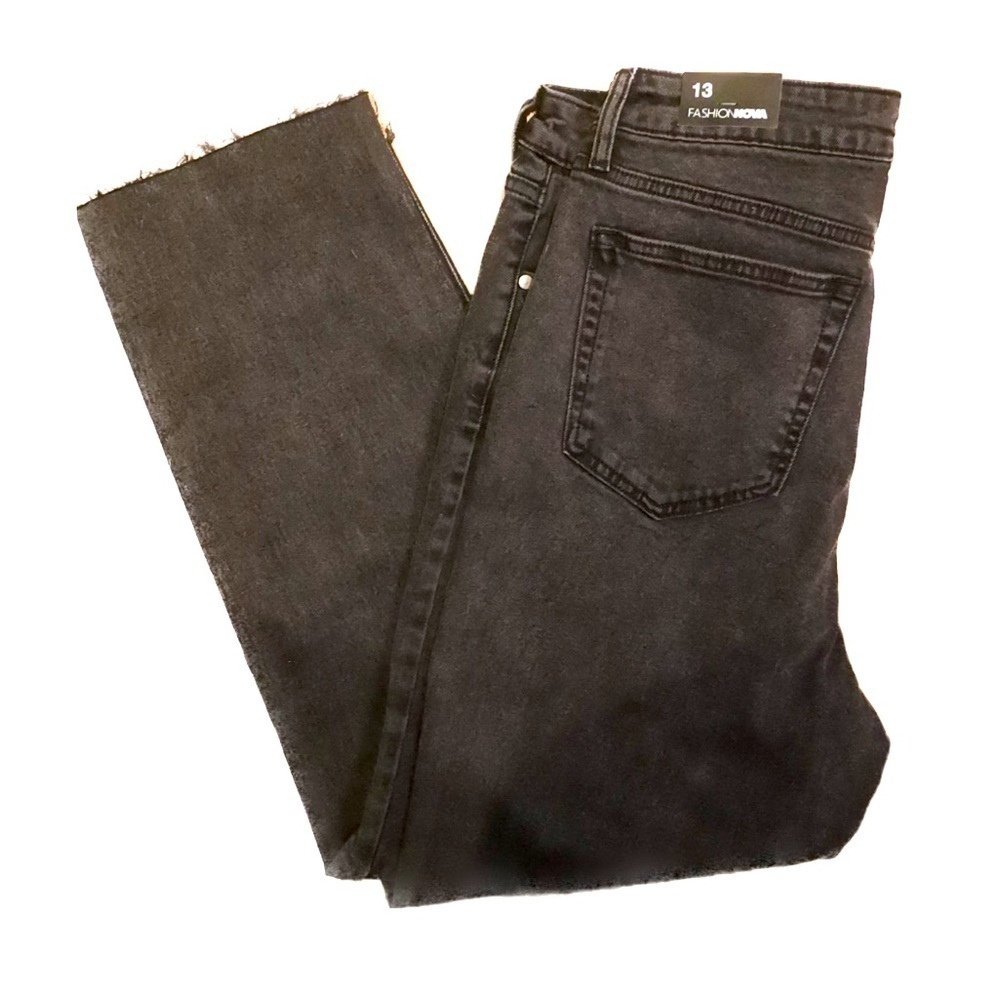 Fashion Nova  Baggy wide Leg black jeans NWT